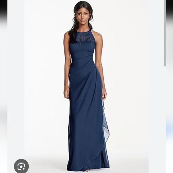 Dresses & Skirts - Elegant Navy Blue Evening Gown